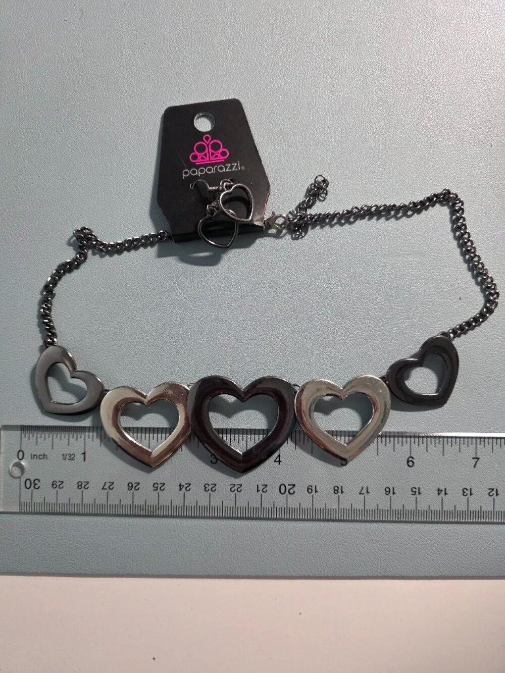 NEW Paparazzi Earring and Heart Necklace Set